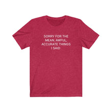 Load image into Gallery viewer, Mean awful acurate things Shirt